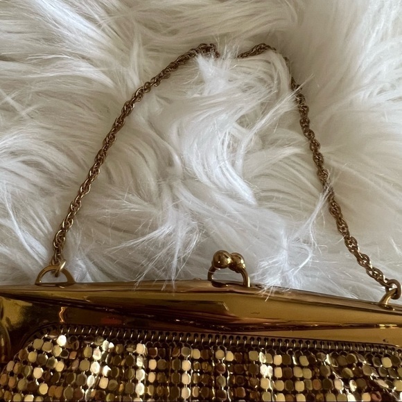 VINTAGE Whiting Davis Gold‎ Mesh Bag Purse - Picture 7 of 11